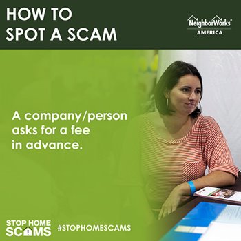 How to spot a scam: A company asks for a fee in advance.