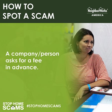 How to spot a scam: A company asks for a fee in advance.