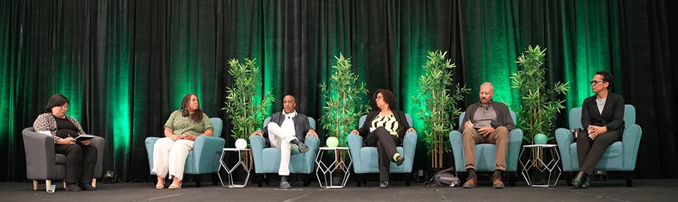 Panelists at the Black Wealth And Asset Building Group meeting at the NeighborWorks Training Institute in San Francisco, California