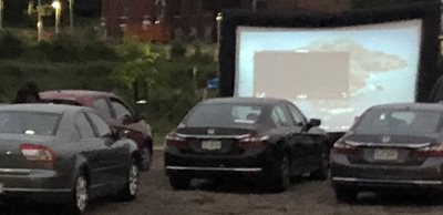 The big screen at the drive-in.