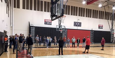 The gym in the new Lakota high school.