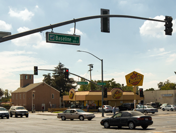 The Baseline intersection in San Bernardino