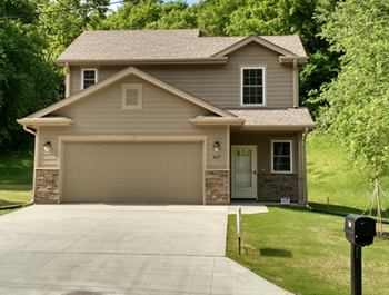 One of the newly constructed homes