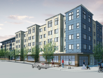 A blueprint of Bartlett Place, a housing complex built by Nuestra Comunidad.