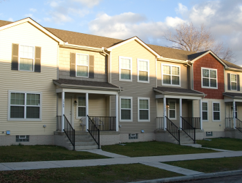 Renovated townhomes as part of Southwest Solutions' neighborhood revitalization projects.