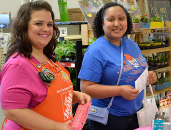 Two women stands in Home Depot